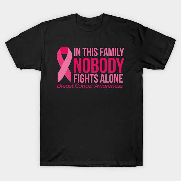 In This Family Nobody Figths Alone T-Shirt by gdimido